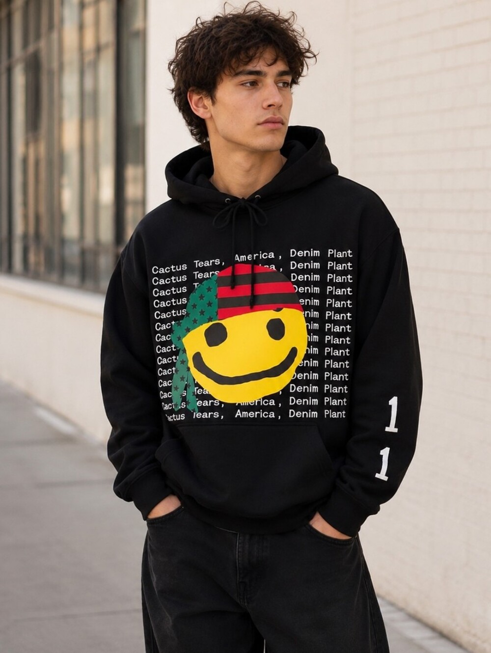 Denim Tears x Cactus Plant Flea Market “Cactus Tears” Hoodie – Black – Size L
